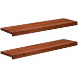 Step treads 2 kom. 100 x 25 x 2 cm Smeđa Čvrsto drvo bukve | shoptok.hr