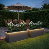  Vrtna posuda za sadnju s LED svjetlom 2 kom. Antracit - Antracit 30 x 100 x 30 cm 2 Cijene
