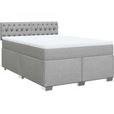 vidaXL Krevet s oprugama i madracem svjetlosivi 140x190 cm od tkanine | shoptok.hr
