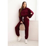 Kesi Włoski Ladies' butter set with a loose sweatshirt and pants with the inscription LOVE khaki | ePonuda.com