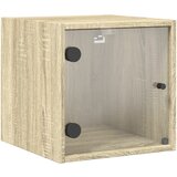 Furnova Nočna omarica s steklenimi vrati sonoma hrast 35x37x35 cm, (21926531) | Shoptok.si