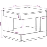  Stolić za kavu 45 x 45 x 40 cm od masivnog bagremovog drva | Eponuda.com