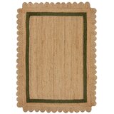 Flair Rugs Temno zelena/naravna ročno tkana preproga iz jute 120x170 cm Grace Green – Cene