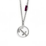  Ženski victoria cruz sagitario amethyst lančić sa swarovski ljubičastim kristalom ( a3660-sahg ) | ePonuda.com