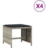  Vrtni taburei s jastucima 4 kom 40x40x35 cm od poliratana | shoptok.hr