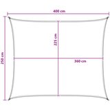  Jedrilica za sunčevu sjenu Žuta i bijela 2,5 x 4 m HDPE | shoptok.hr
