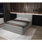 MID.YOU POSTELJA BOXSPRING 160 cm x 200 cm , les, tekstil, leseni material siva | Shoptok.si