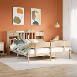 vidaXL Krevet s regalom za knjige bez madraca 180x200 cm od borovine | shoptok.hr