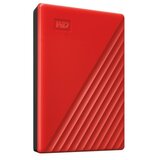 Western Digital WD My Passport 2TB prenosni zunanji trdi disk (HDD), združljiv z USB 3.0 in USB 2.0, barva Red, maloprodajna embalaža | Shoptok.si