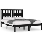  Okvir za krevet od masivne borovine crni 140 x 190 cm | shoptok.hr