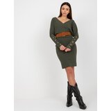 Och Bella Dress-TW-SK-BE-BQ183.19-khaki | Shoptok.si