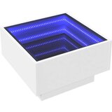 vidaXL Klubska mizica LED bela 50x50x30 cm inženirski les, (21323774) | Shoptok.si