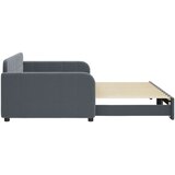  Dnevni krevet na razvlačenje bez madraca tamnosivi 100 x 200 cm | shoptok.hr