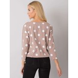 RUE PARIS Blouse-RV-BZ-7250.31P-dark beige | shoptok.hr