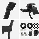  Set glave tuša Crna G 1 / 2 inča | shoptok.hr