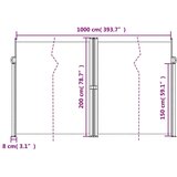  Zložljiva stranska tenda bela 200x1000 cm | Shoptok.si