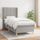 The Living Store Box spring postelja z vzmetnico svetlo siv 100x200 cm blago - Box Spring Postelja, (21521158) | Shoptok.si