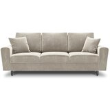 Cosmopolitan Design Bež baršunasti sklopiva/s prostorom za odlaganje sofa 235 cm Kyoto – Cijene
