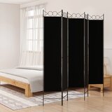 vidaXL Sobna pregrada s 5 panela crna 200 x 200 cm od tkanine Cijene