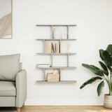  Zidna kockasta polica s 12 odjeljaka sivo sonoma drvo | shoptok.hr