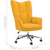  Stol za sproščanje gorčično rumen žamet, (20957796) | Shoptok.si