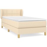 Maison Chic Box spring postelja - Vzmetna postelja z vzmetnico krem 80x200 cm blago SL19764, (21881293) Cene