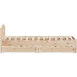 vidaXL Okvir kreveta bez madraca 90 x 200 cm od masivne borovine | shoptok.hr