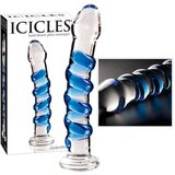 Icicles No. 5 - spiralni stekleni dildo (prosojno-moder) Cene