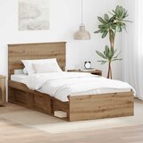  Krevetna konstrukcija Umjetnička hrastovina 100 x 200 cm | shoptok.hr