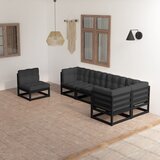 Maison Chic Seti vrtnega pohištva - Vrtna garnitura - Vrtni pohištvo set 6-delna z blazinami trdna borovina, (21805924) | Shoptok.si
