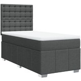 Maison Chic Box spring postelja - Vzmetna postelja z vzmetnico temno siva 100x200 cm blago SL17661, (21894519) | Shoptok.si