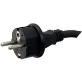 Priključni kabel [ varnostni vtič - kabel\, odprti konec] črni 5 m 1008260, (20414274)