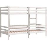  Krevet na kat bijeli 90 x 190 cm od masivne borovine | shoptok.hr