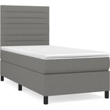 Maison Chic Box spring postelja - Vzmetna postelja z vzmetnico temno siva 80x200 cm blago SL6473, (21903598) Cene
