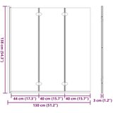  Ograda za tuš Crna 130 x 138 cm ESG staklo i aluminij | shoptok.hr