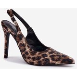 Boto Embellished High Heels Leopard Beige-Black Kemonia | Shoptok.si