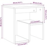 vidaXL Nočna omarica artisan hrast 40x30x40 cm inženirski les | Shoptok.si