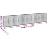 vidaXL Gabionska košara s poklopcem 1000x50x200 cm pocinčano željezo | shoptok.hr