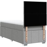  Box spring krevet s madracem svjetlosivi 90x190 cm od tkanine | shoptok.hr