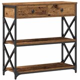  Konzolna stolica s ladicama Staro drvo 75 x 28 x 75 cm | shoptok.hr