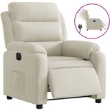 vidaXL Električni naslanjač krem žamet, (20929104) | Shoptok.si