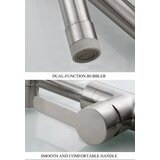 ELITE EDITION Moderna teleskopska rotacijska kuhinjska armatura KS1409 | Prilagodljiva pipa edinstvenega dizajna — Brušeno zlato | Shoptok.si