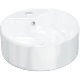 Maison Chic Umivalnik - Kopalna umivalnik - Lavabo bel 40x14,5 cm keramični okrogel, (21684948) | Shoptok.si