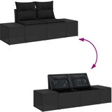  Set vrtnog kauča s jastucima crni poliratan | shoptok.hr