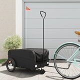 vidaXL Prikolica za bicikl crna 45 kg željezna Cijene