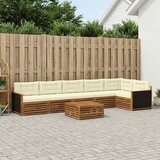  Set vanjskih sofa 7 pcs Prirodna i krem 79 x 79 x 37 cm | shoptok.hr