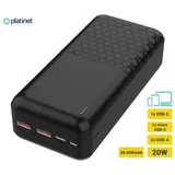 polnilna baterija powerbank PMPB30OP19B, 30.000mAh, črna