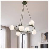  Luster na sajli AZURA 6xE14/10W/230V zelena/bela Cene