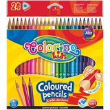 Colorino triangularne olovke za bojenje za decu - 24 komada Cene