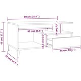  Stolić za kavu bijeli 90 x 49 x 45 cm od konstruiranog drva Bijela | Shoptok.si